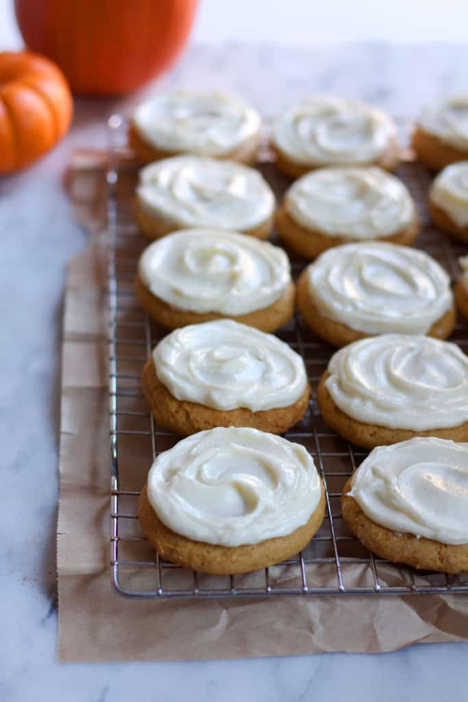 Sweet Frosted Pumpkin Spice Cookies