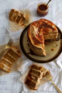 Pumpkin Salted Caramel Layer Cake