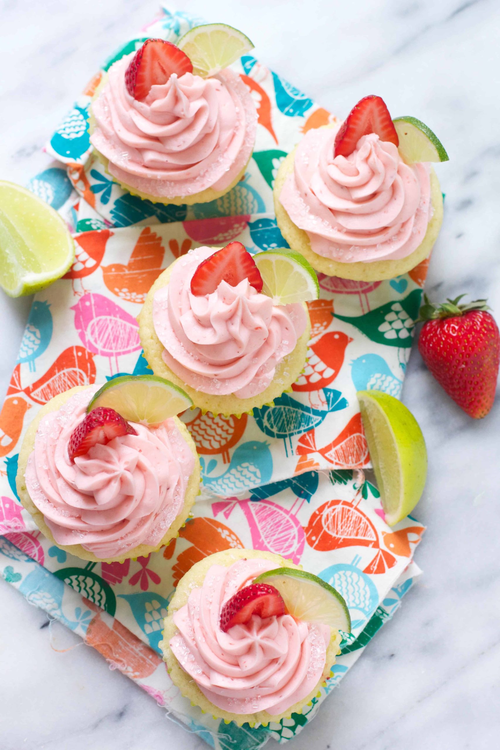 Strawberry Margarita Cupcakes - The Baker Chick