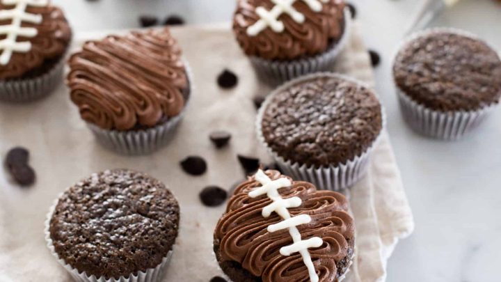 JUMBO Football Cupcakes