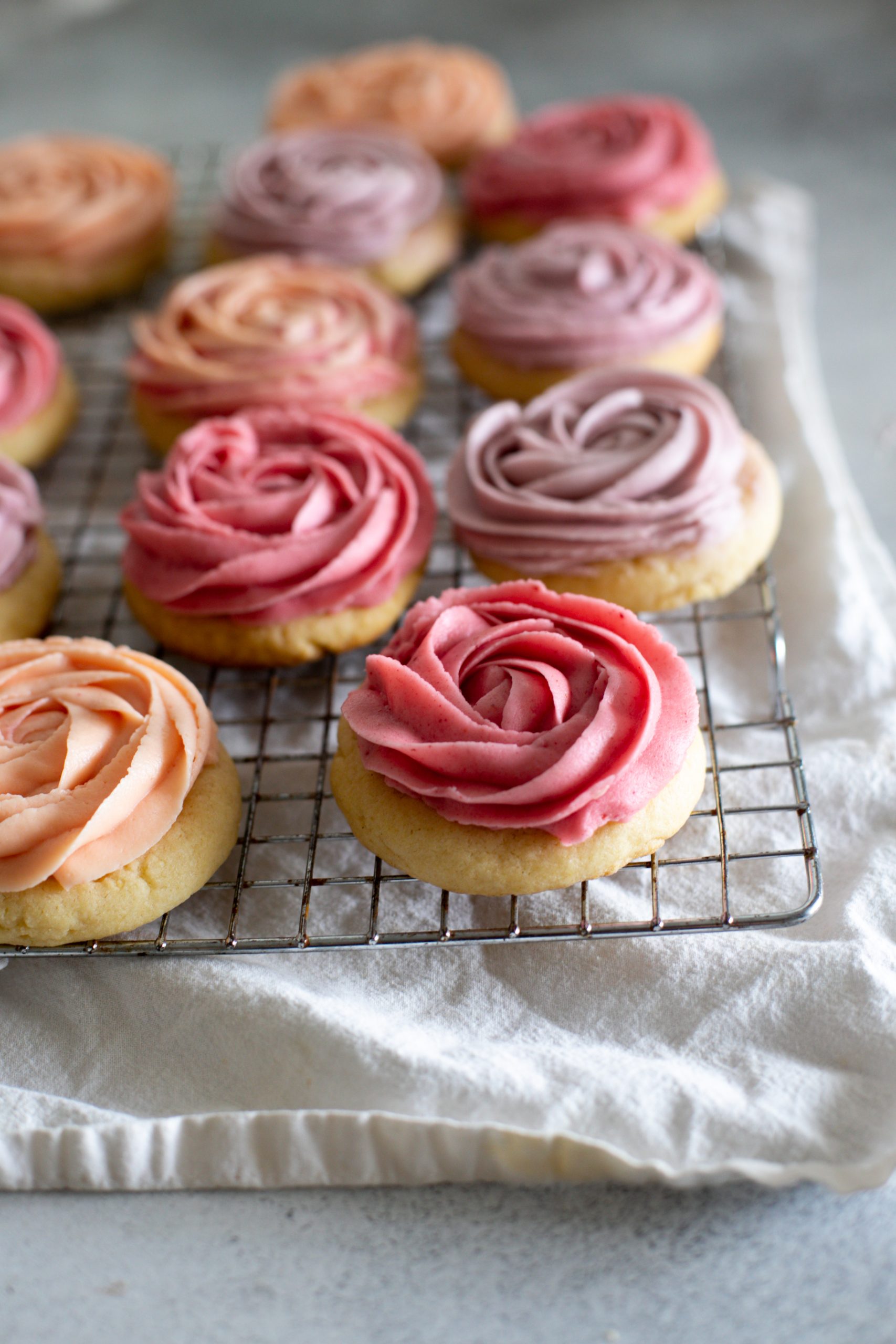 Rose Sugar Cookies - The Baker Chick