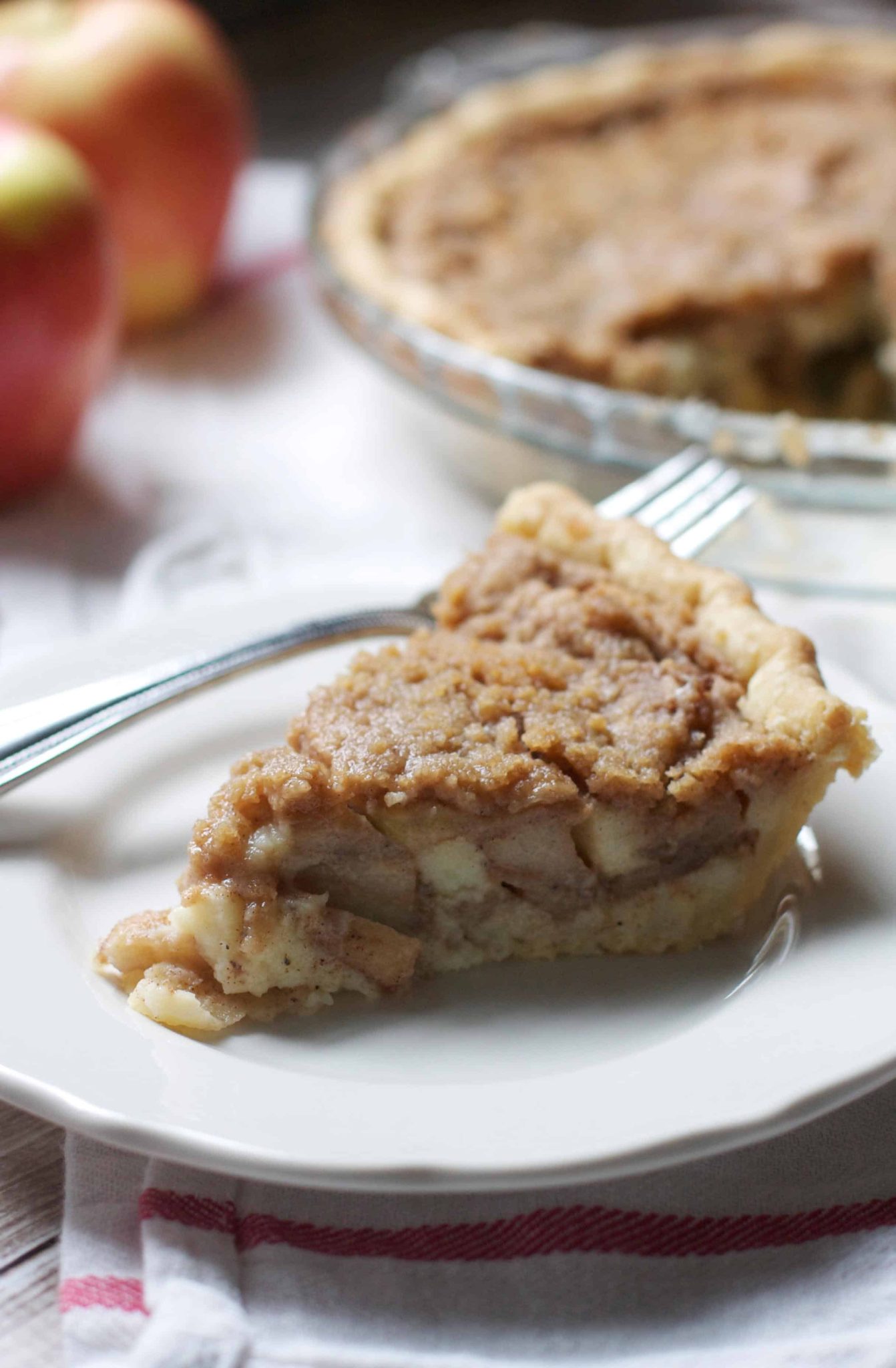 Brown Butter Apple Custard Pie - The Baker Chick