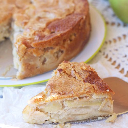 French Apple Custard Cake - The Baker Chick