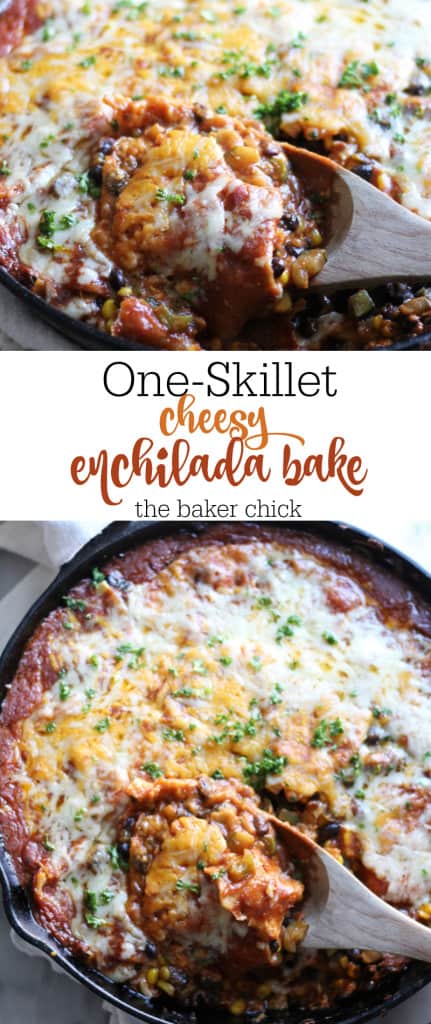One-Skillet Cheesy Enchilada Bake