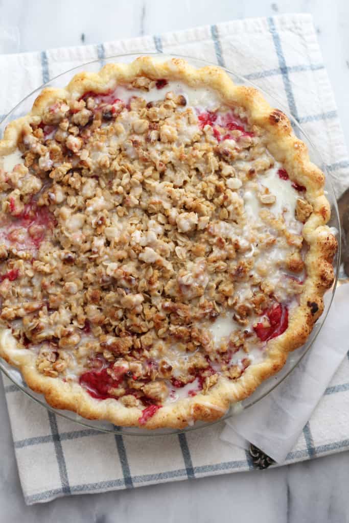 Raspberry Buttermilk Crumb Pie