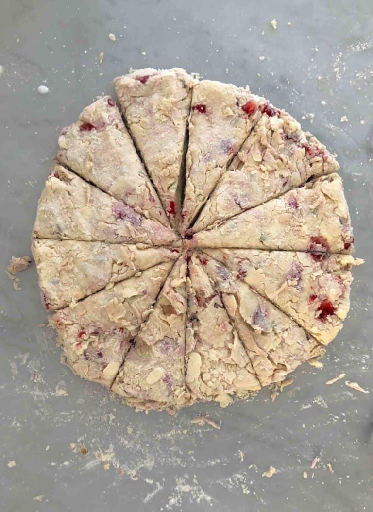 Strawberry Rhubarb Scones - The Baker Chick