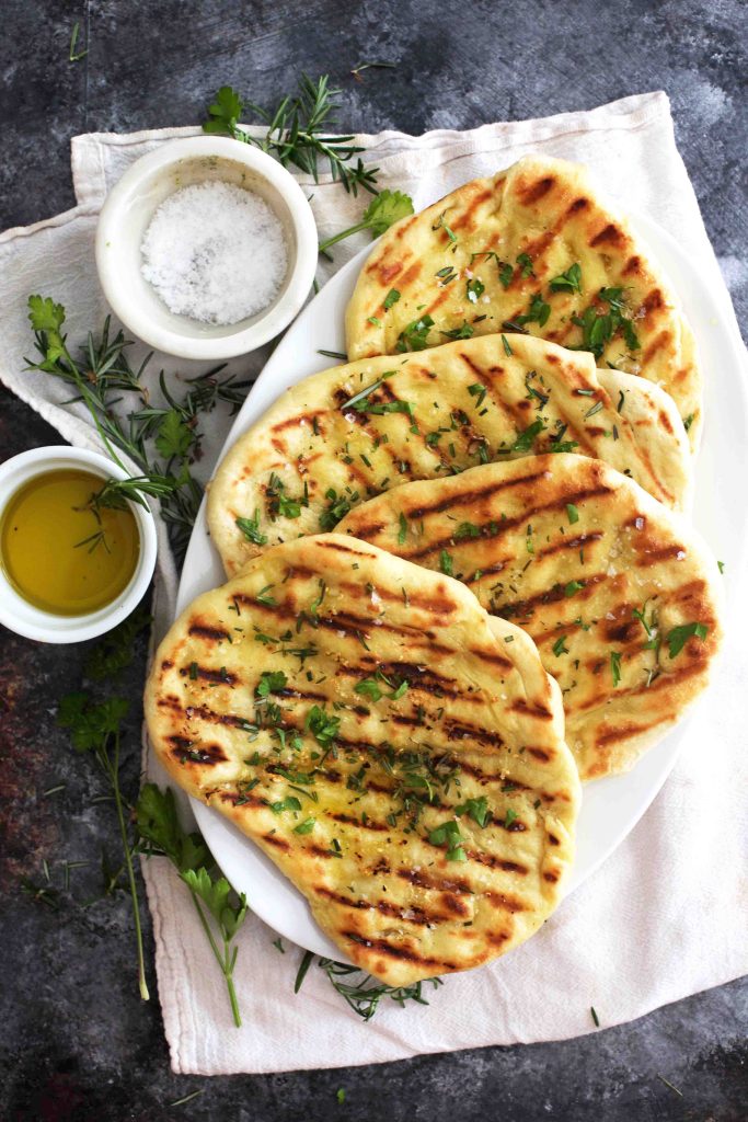 Easy Grilled Flatbread - The Baker Chick