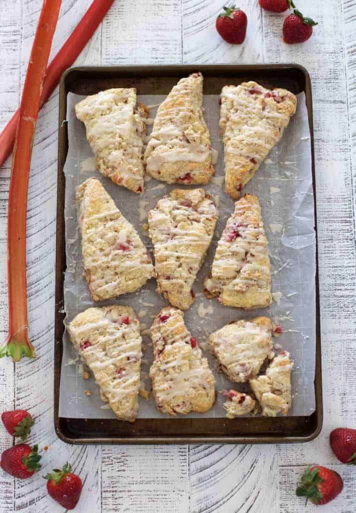 Strawberry Rhubarb Scones The Baker Chick 8825