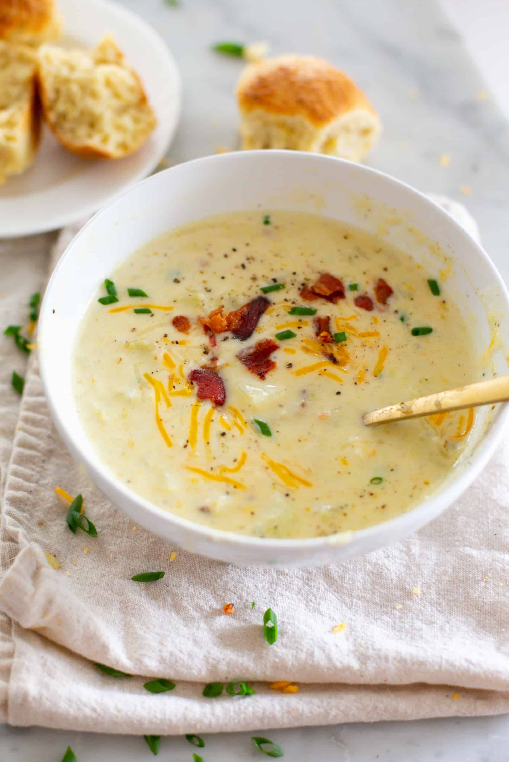 4 Ingredient Potato Soup - The Baker Chick