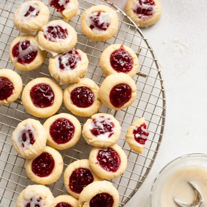 Thumbprint Cookies with Icing - The Baker Chick