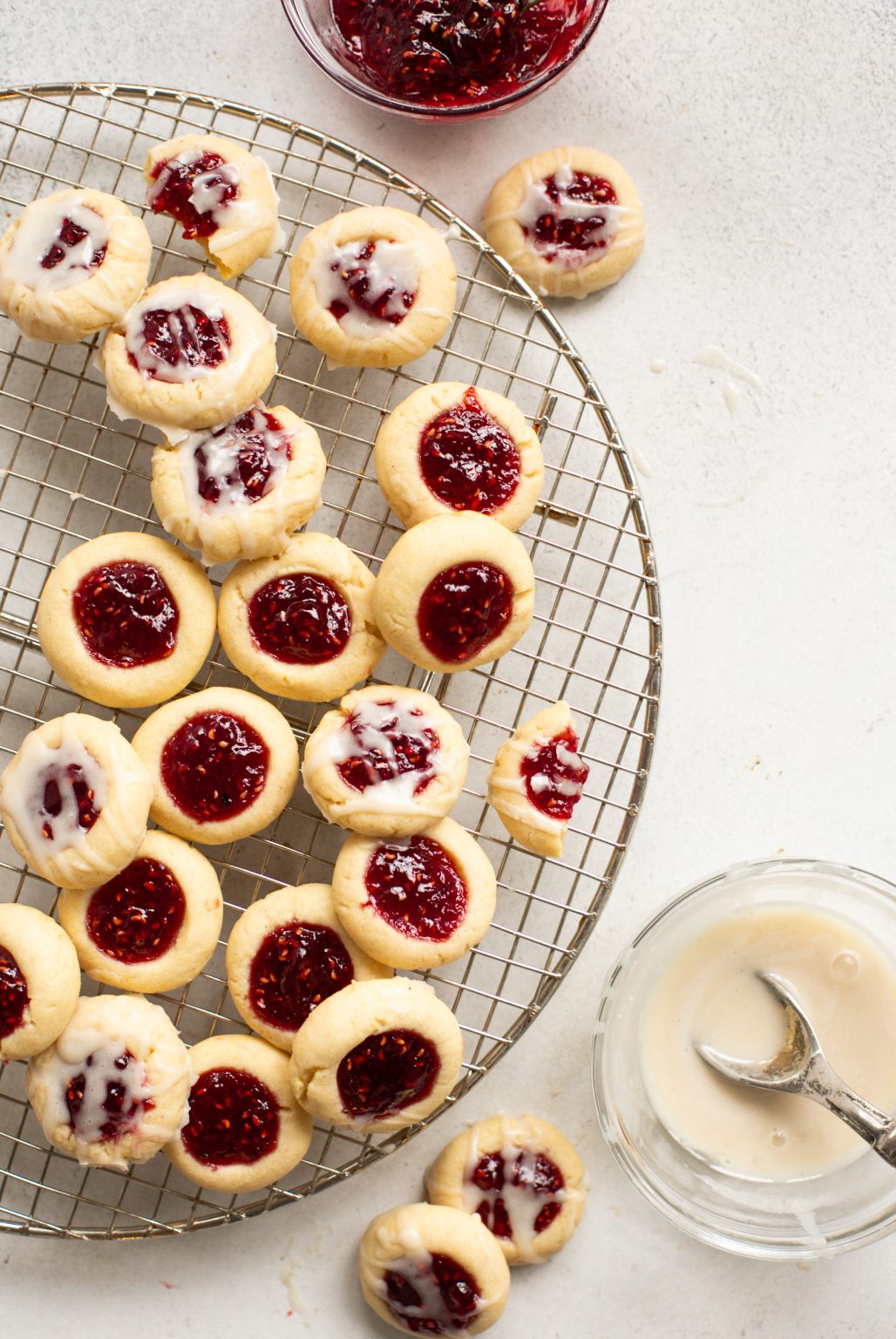 Thumbprint Cookies with Icing - The Baker Chick