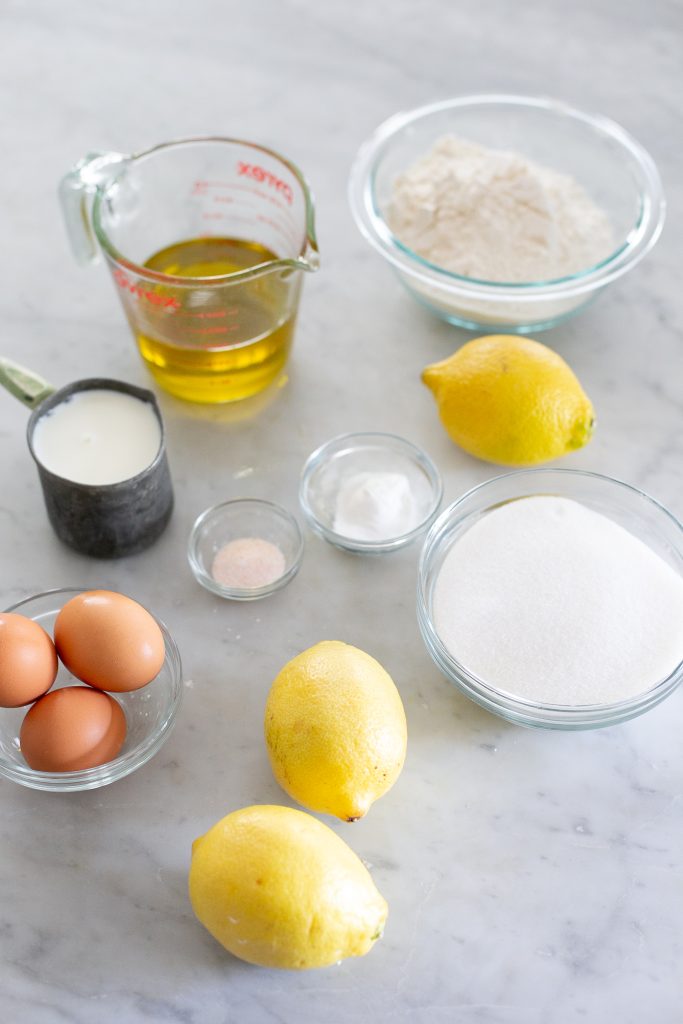 Lemon Olive Oil Cake ingredients