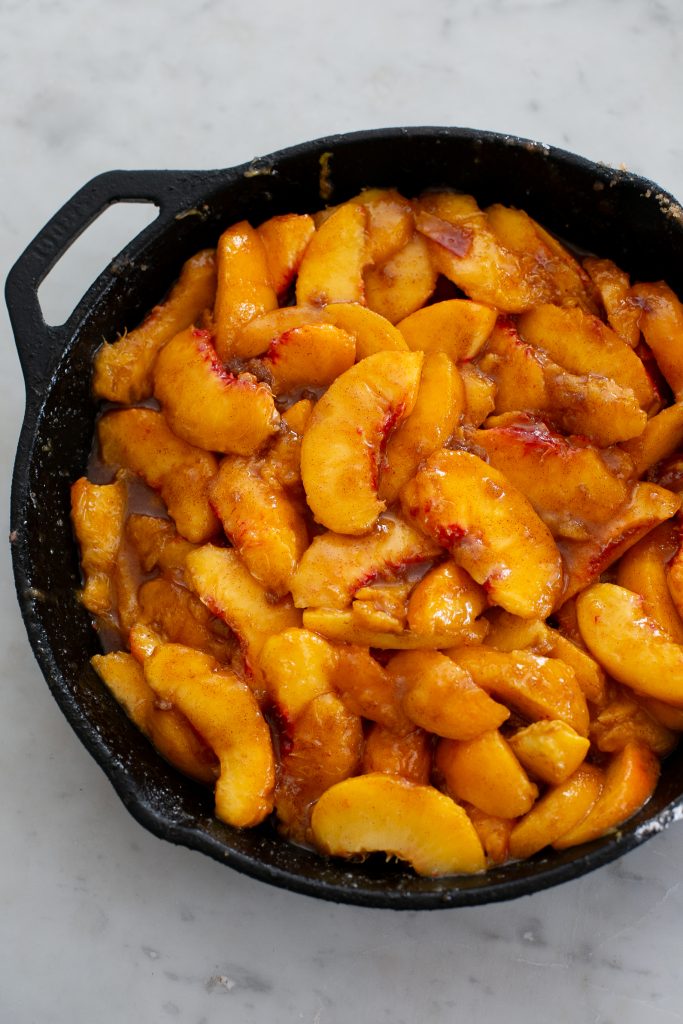 Skillet Peach Cobbler- filling