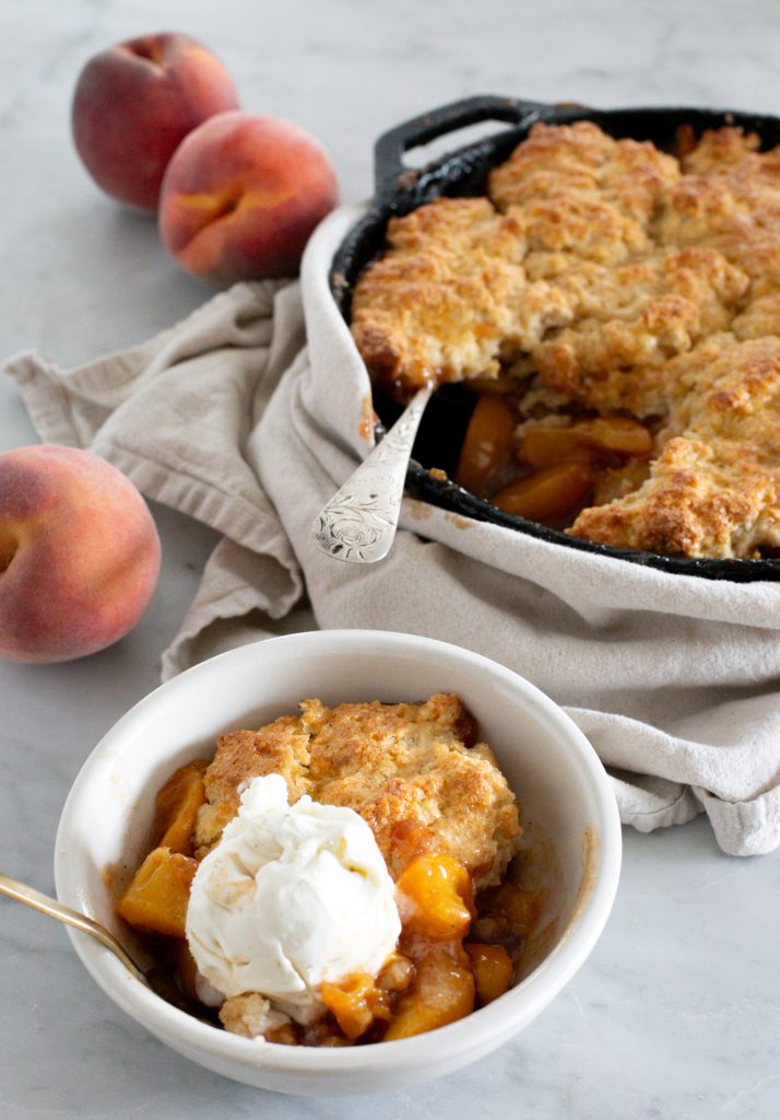 Skillet Peach Cobbler