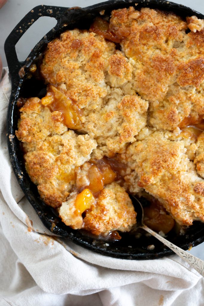 Skillet Peach Cobbler