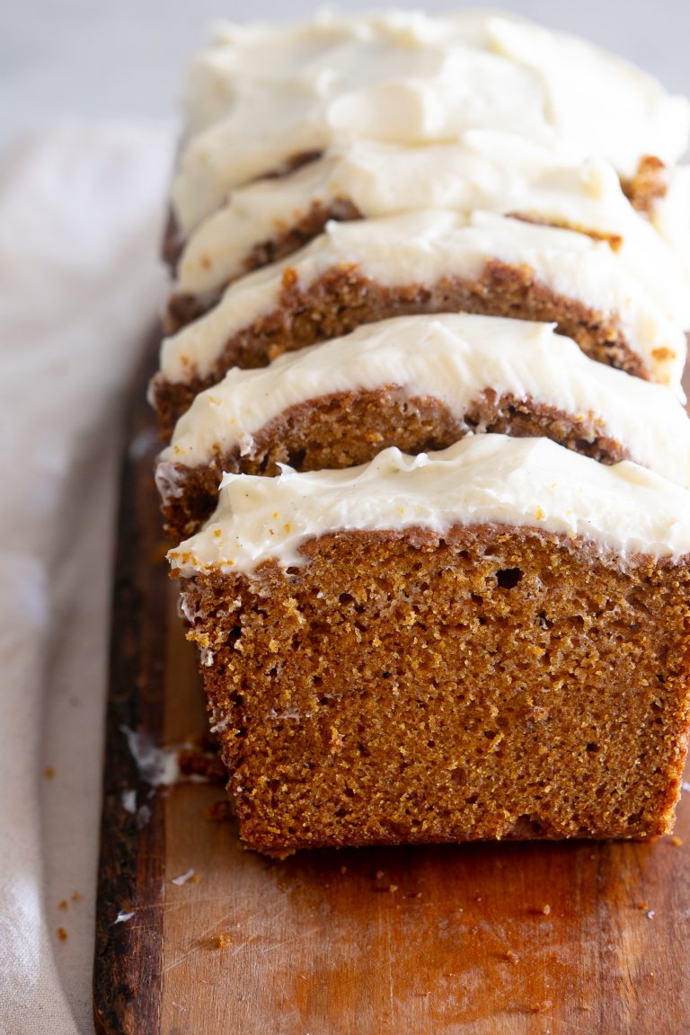 Cream Cheese Frosted Pumpkin Bread